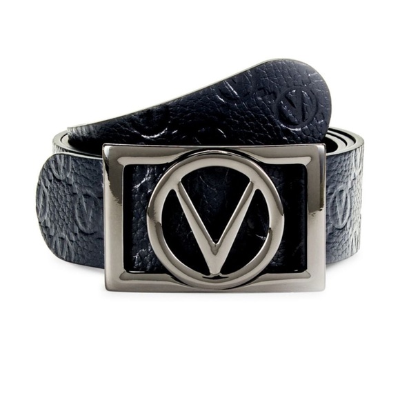 VALENTINO BY MARIO VALENTINO LOGO LEATHER BELT